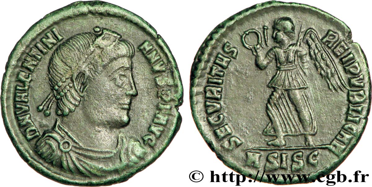 VALENTINIEN Ier  Nummus, (PB, Æ 3) TTB+