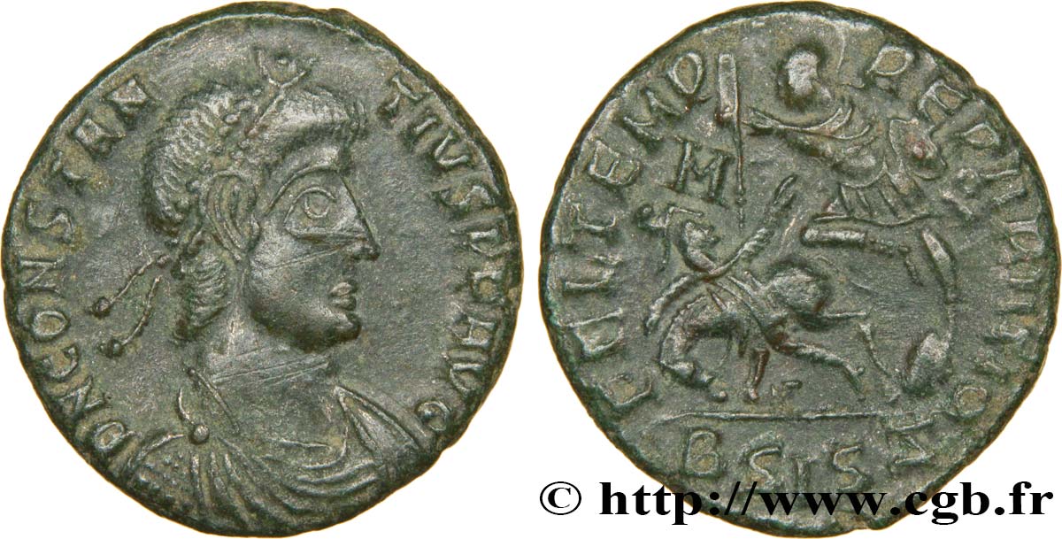 CONSTANCE II Maiorina réduite, (PB, Æ 3) TTB+