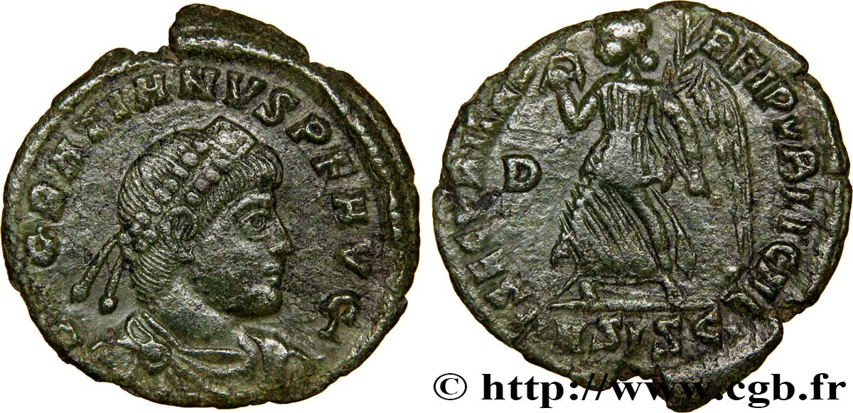 GRATIEN Nummus, (PB, Æ 3) TTB+
