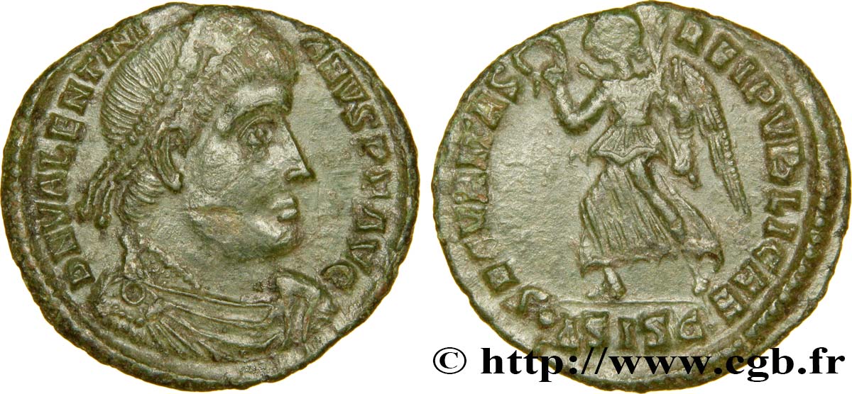 VALENTINIANO I Nummus, (PB, Æ 3) EBC