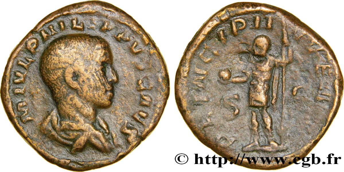 PHILIPPE II Sesterce TB+