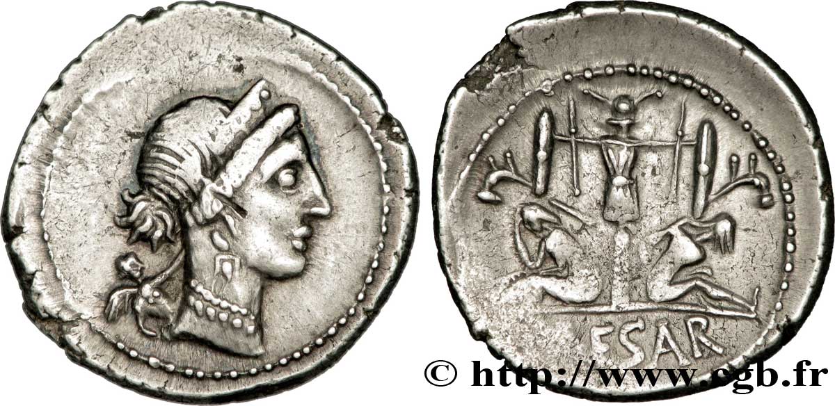 JULES CÉSAR Denier SUP/TTB+