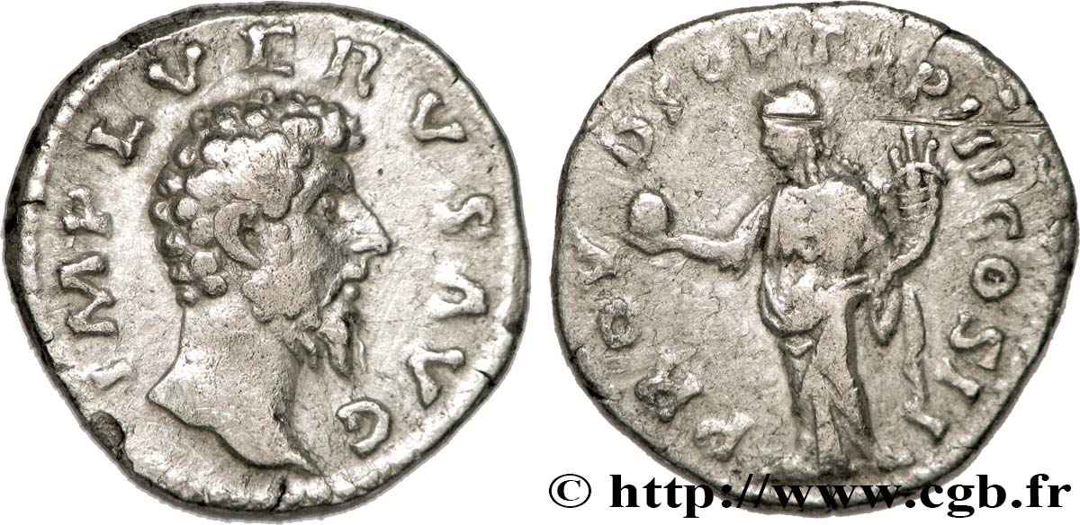 LUCIUS VÉRUS Denier TTB