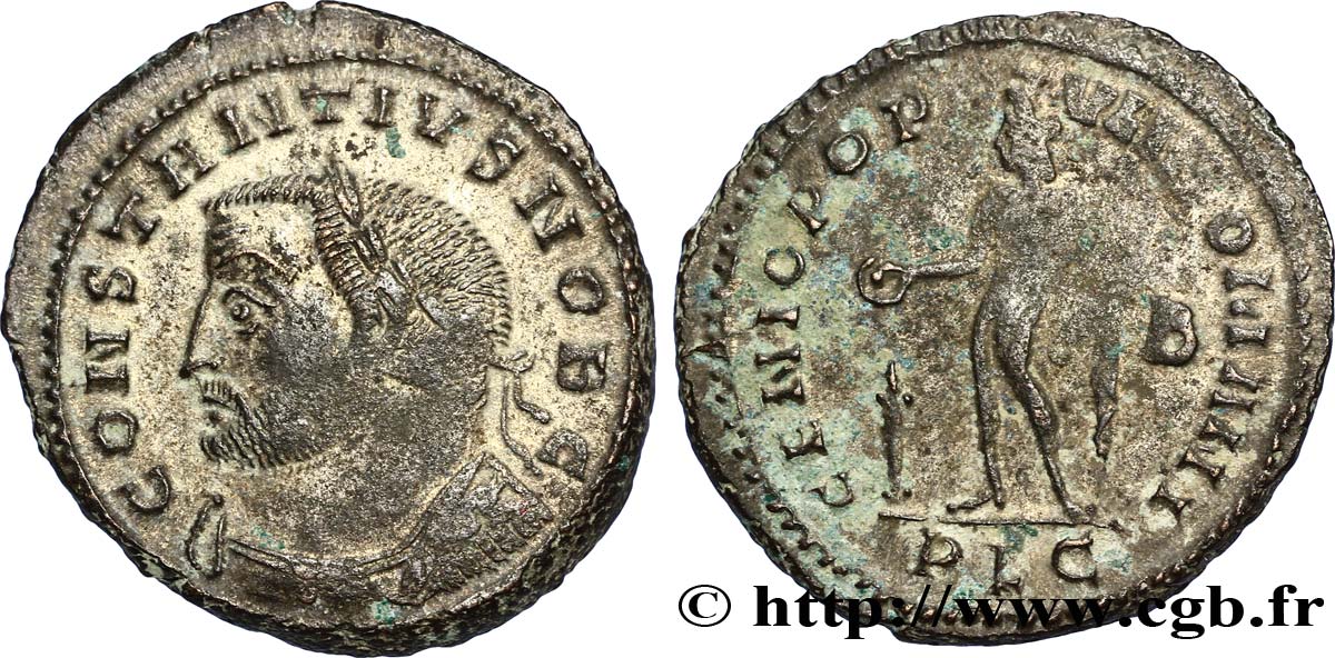 CONSTANCE Ier CHLORE Follis ou nummus SUP/TTB