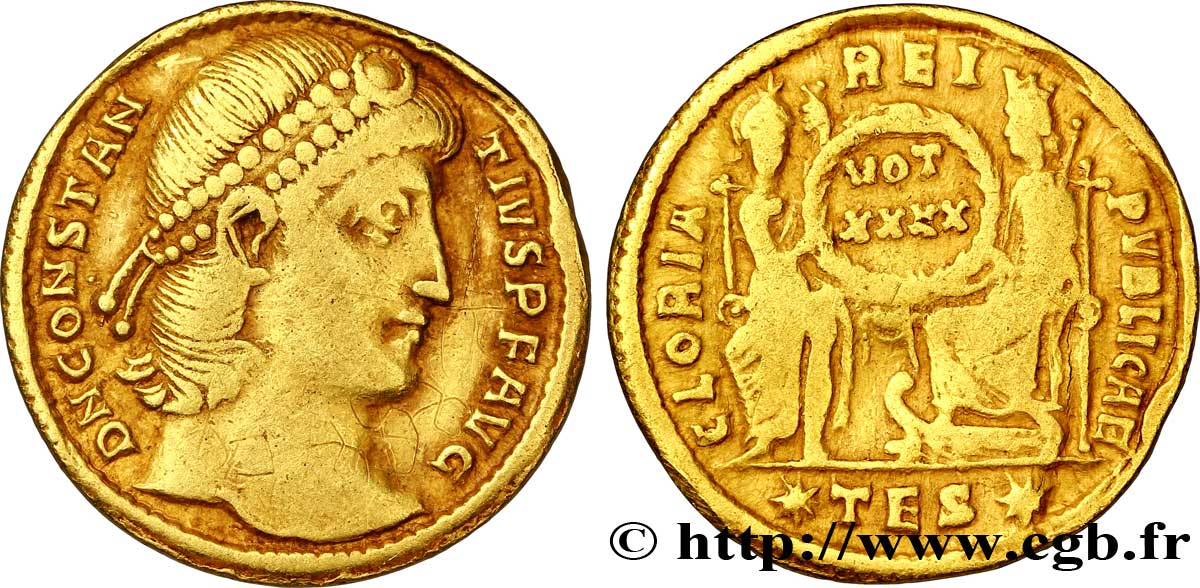 CONSTANTIUS II Solidus XF/VF