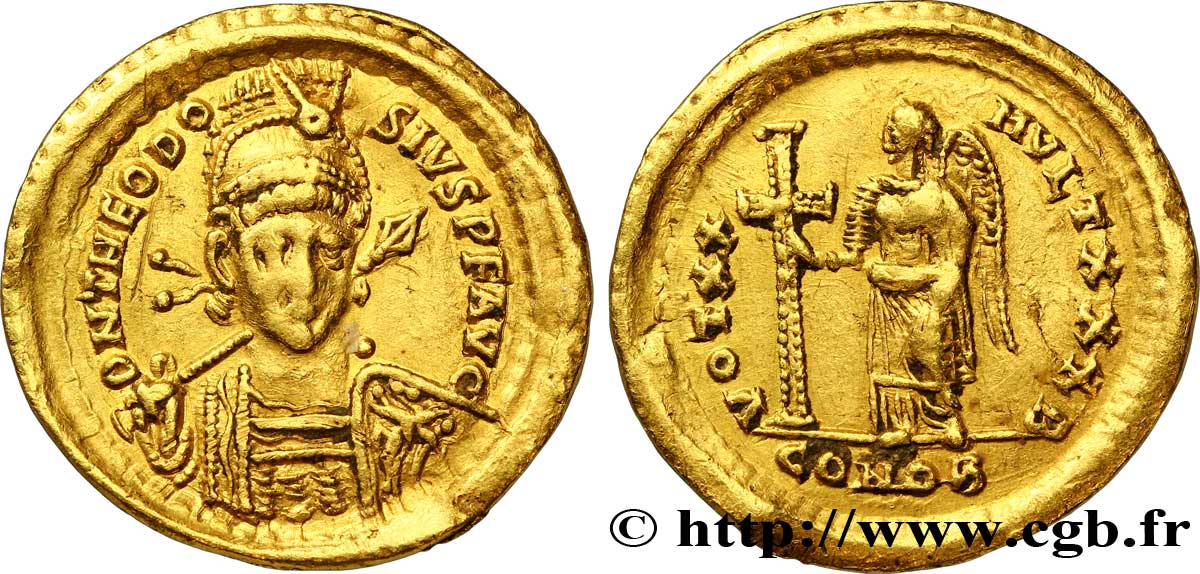 THÉODOSE II Solidus TTB+