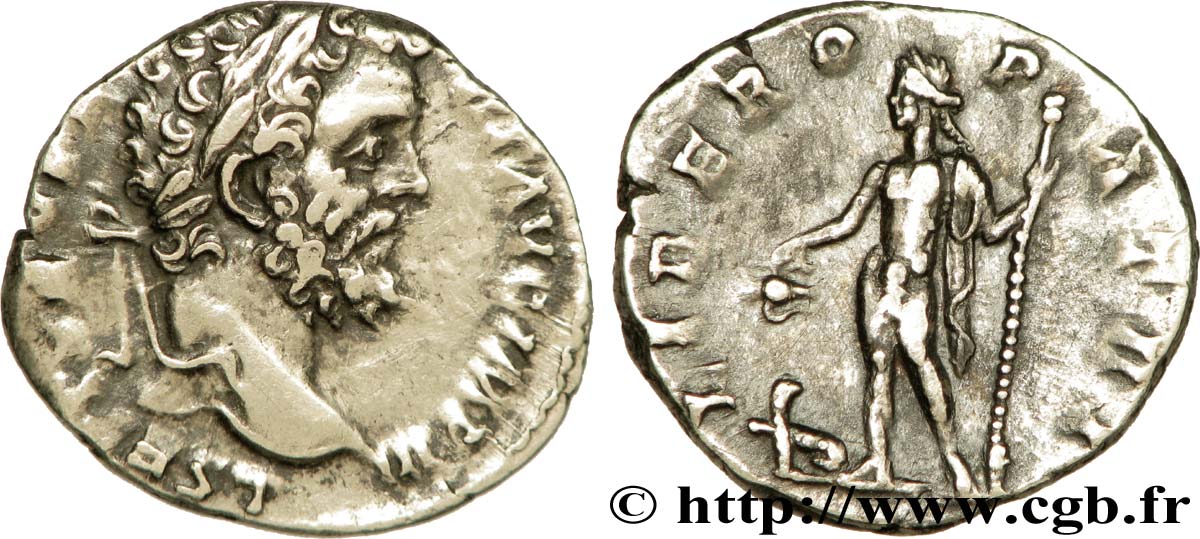 SEPTIME SÉVÈRE Denier TTB