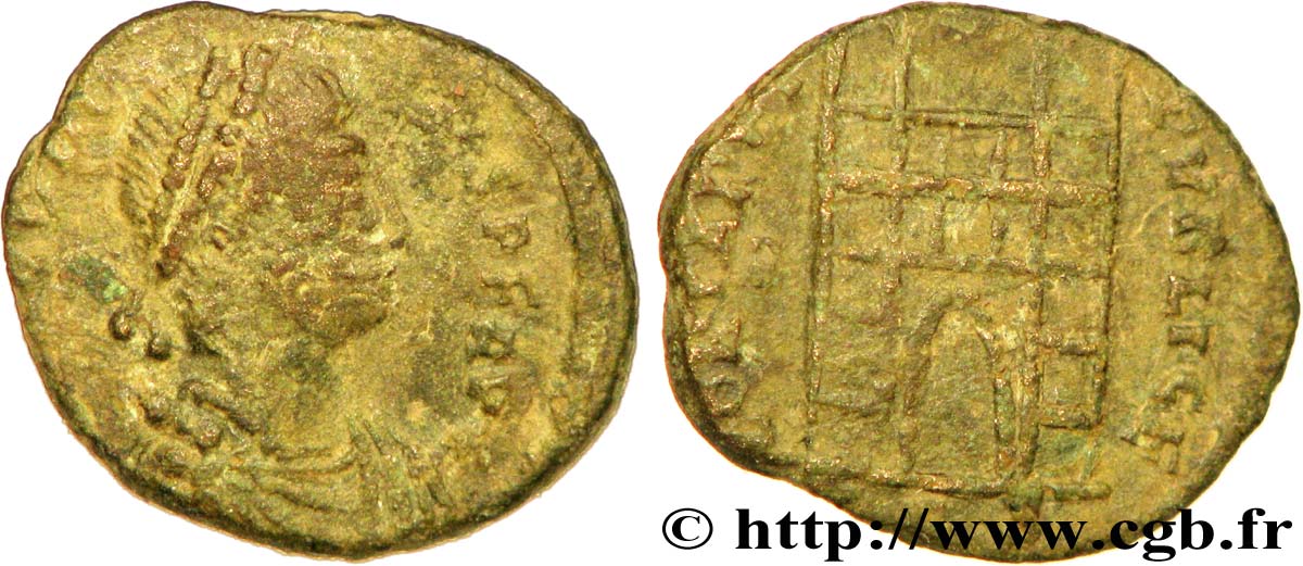 THÉODOSE Ier Nummus, (PBQ, Æ 4) TTB