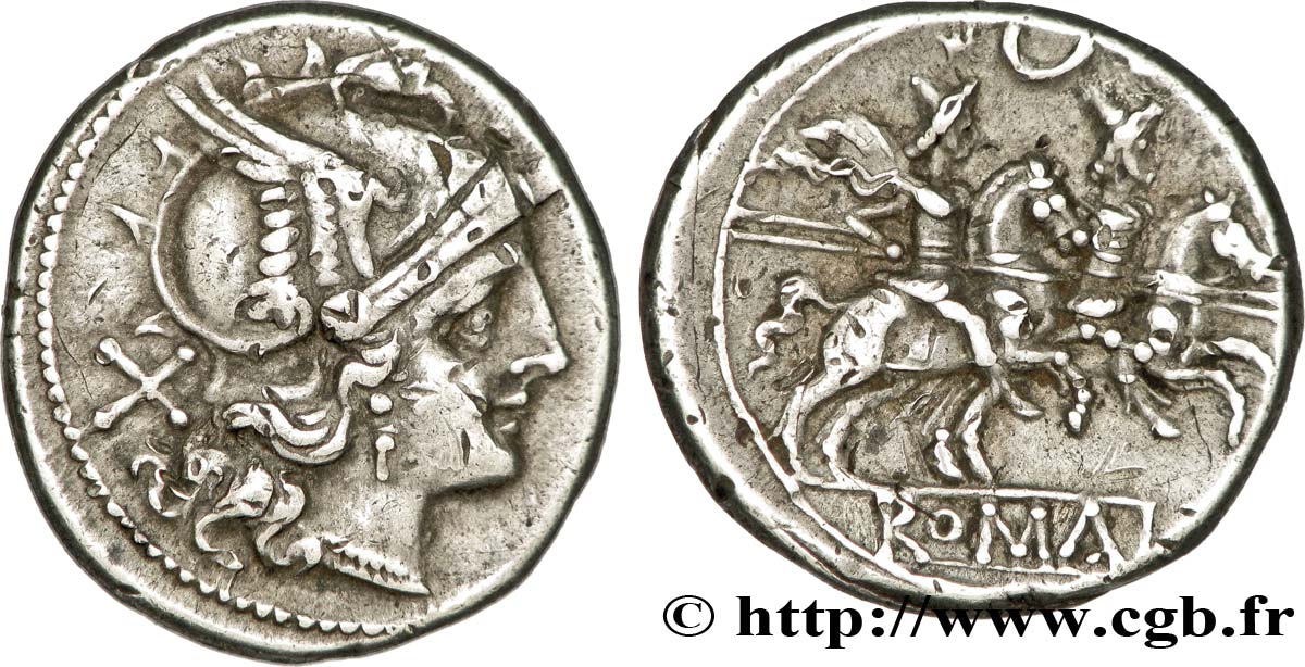 RÉPUBLIQUE ROMAINE - ANONYMES Denier TTB+