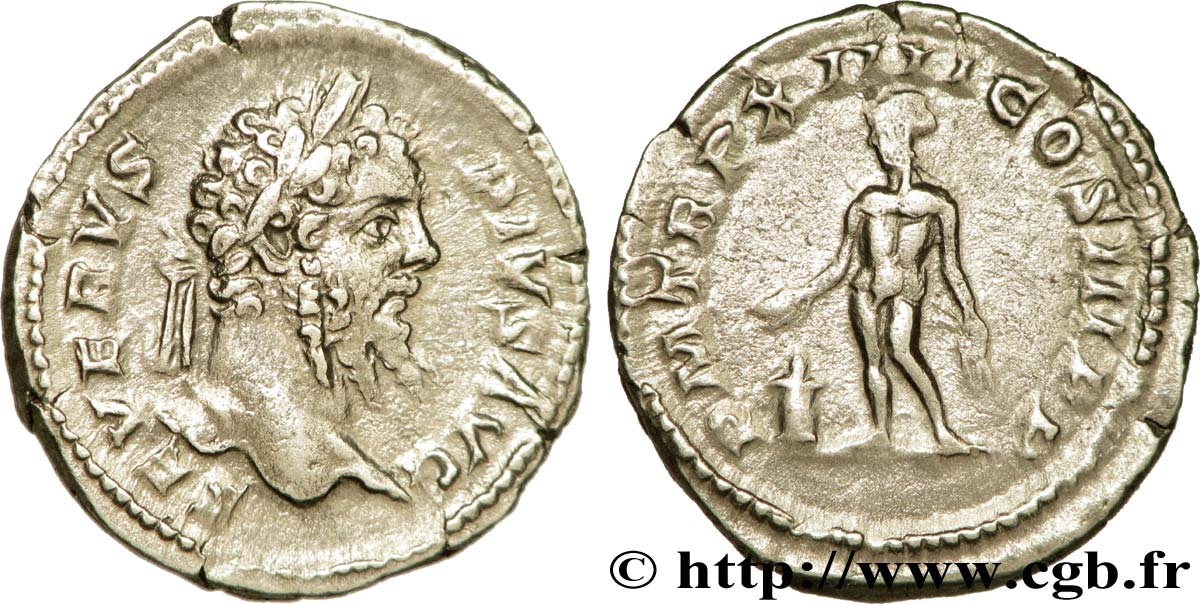 SEPTIME SÉVÈRE Denier TTB