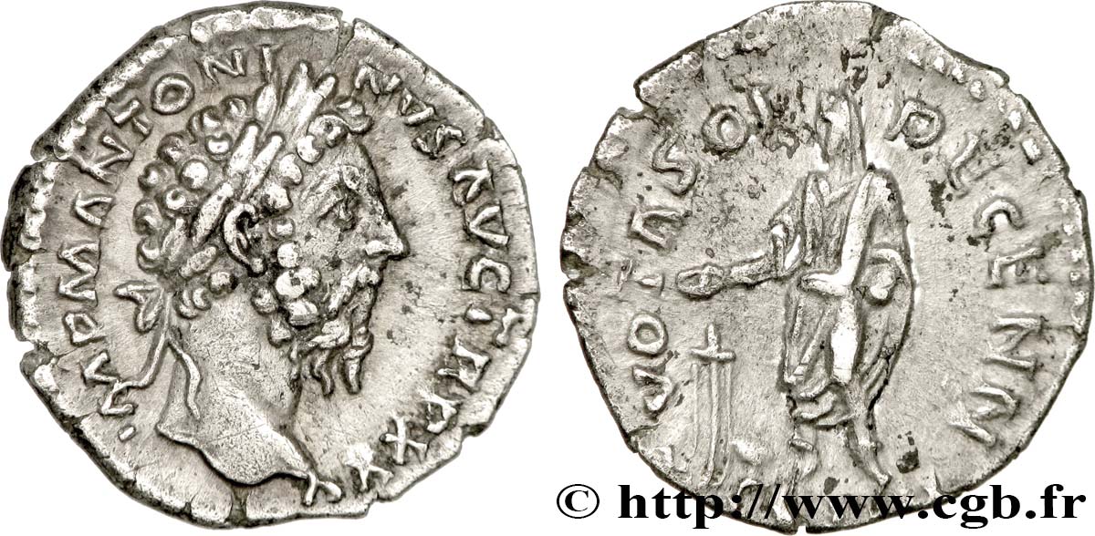 MARC AURÈLE Denier SUP/TTB+