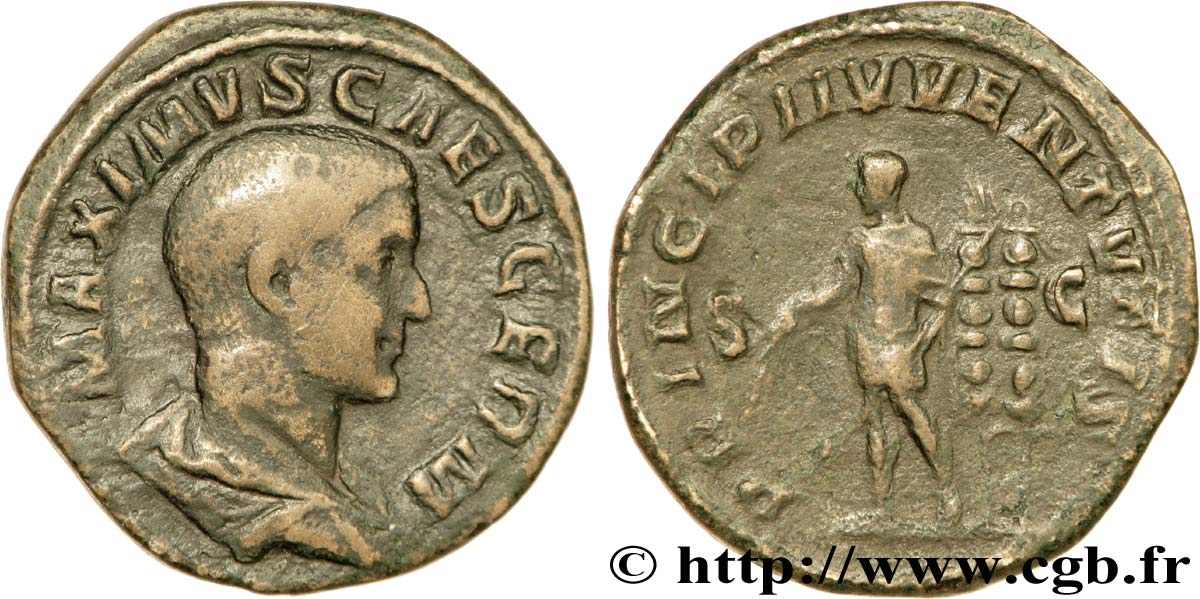 MAXIME CÉSAR Sesterce TB+