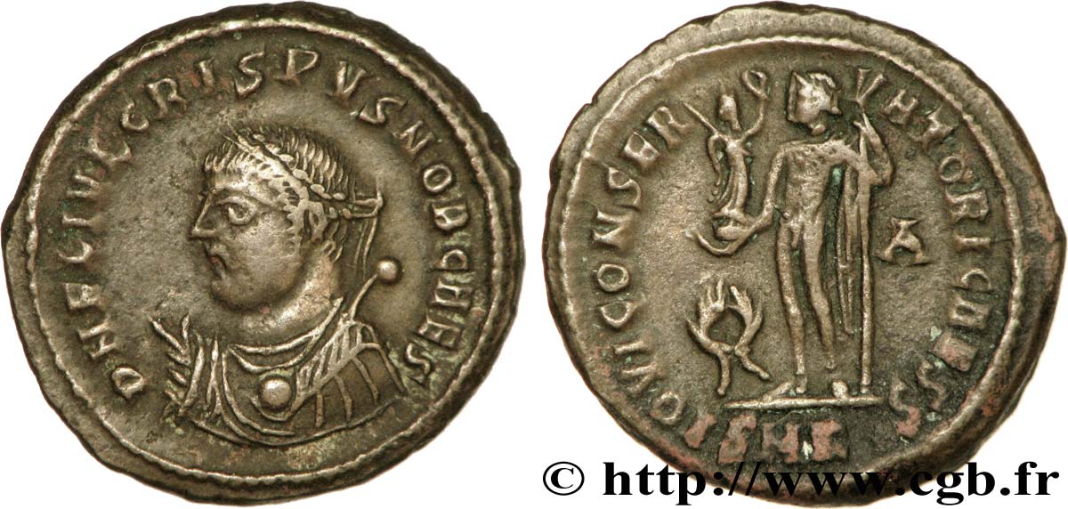 CRISPUS Centenionalis ou nummus TTB+/TTB