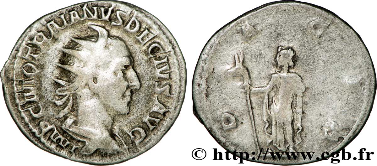 TRAJAN DÈCE Antoninien TB+