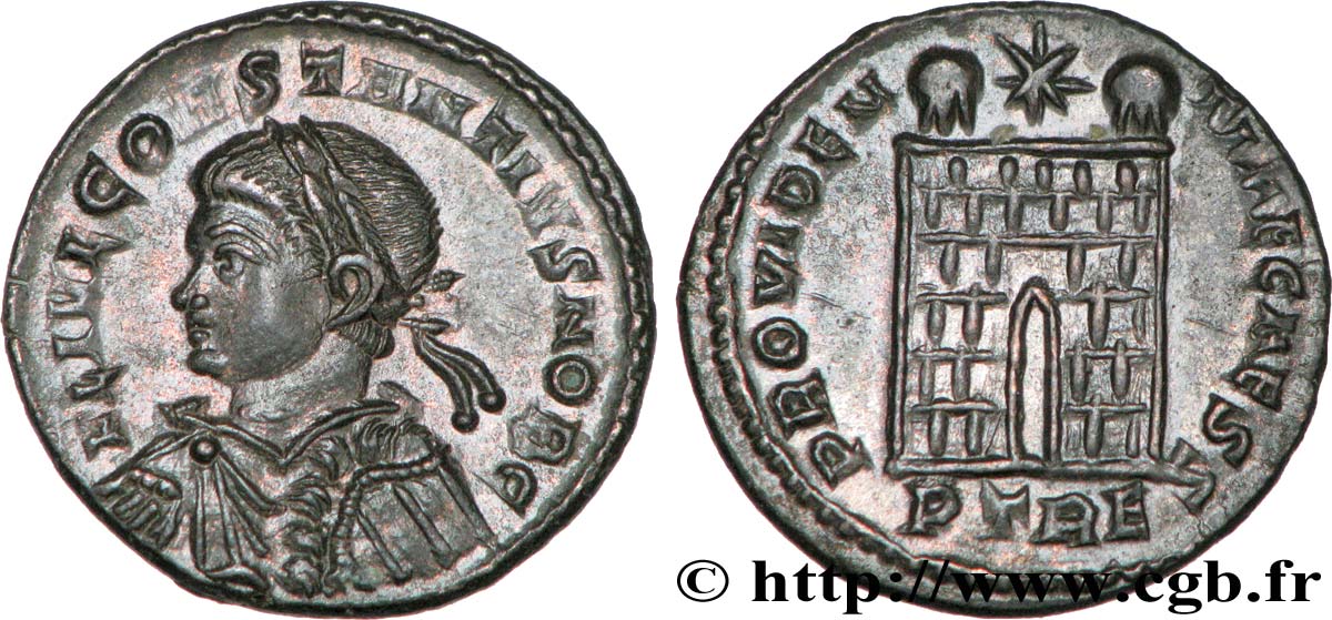 CONSTANCE II Centenionalis ou nummus FDC