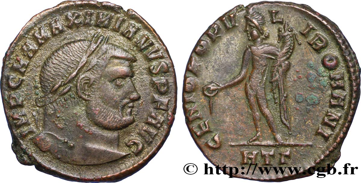 MAXIMIEN HERCULE Follis ou nummus TTB+