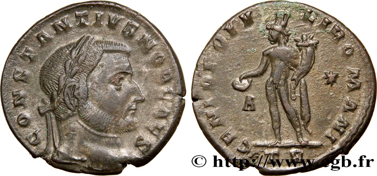 CONSTANCE Ier CHLORE Follis ou nummus TTB+