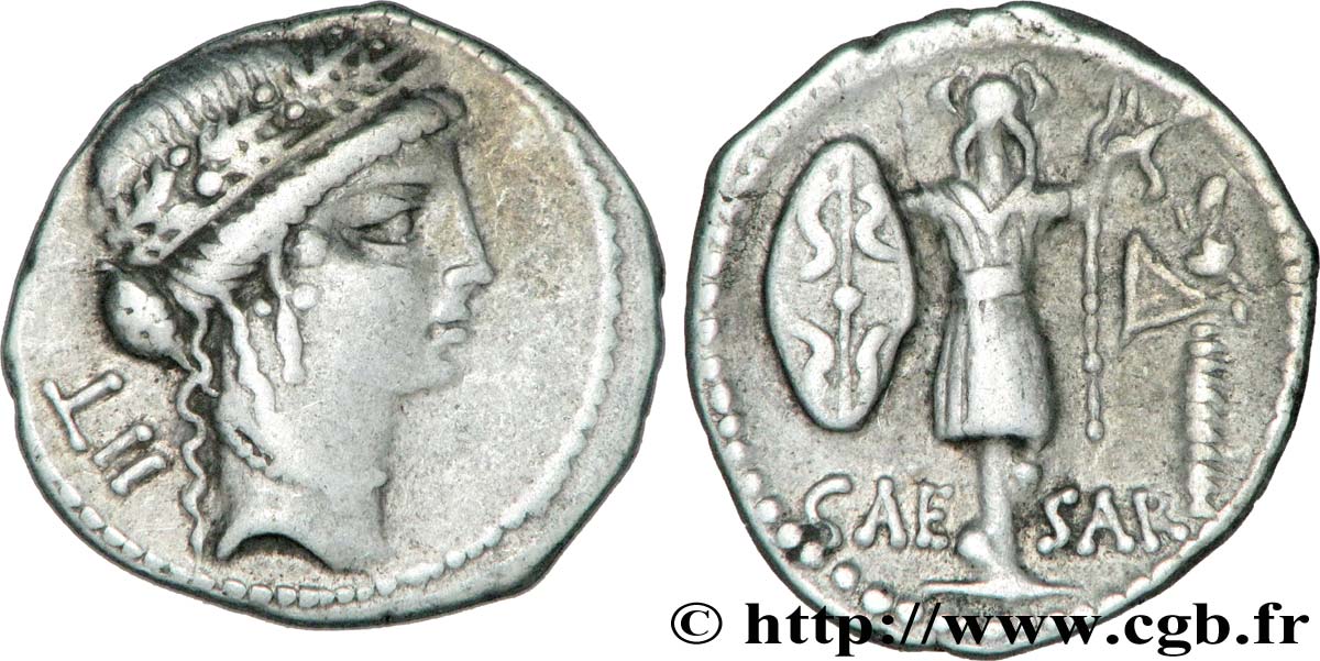 JULES CÉSAR Denier TTB+