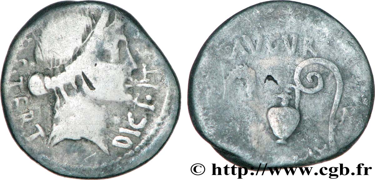 JULES CÉSAR Denier TB