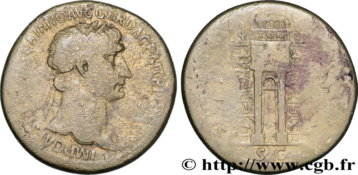 TRAJAN Sesterce B+