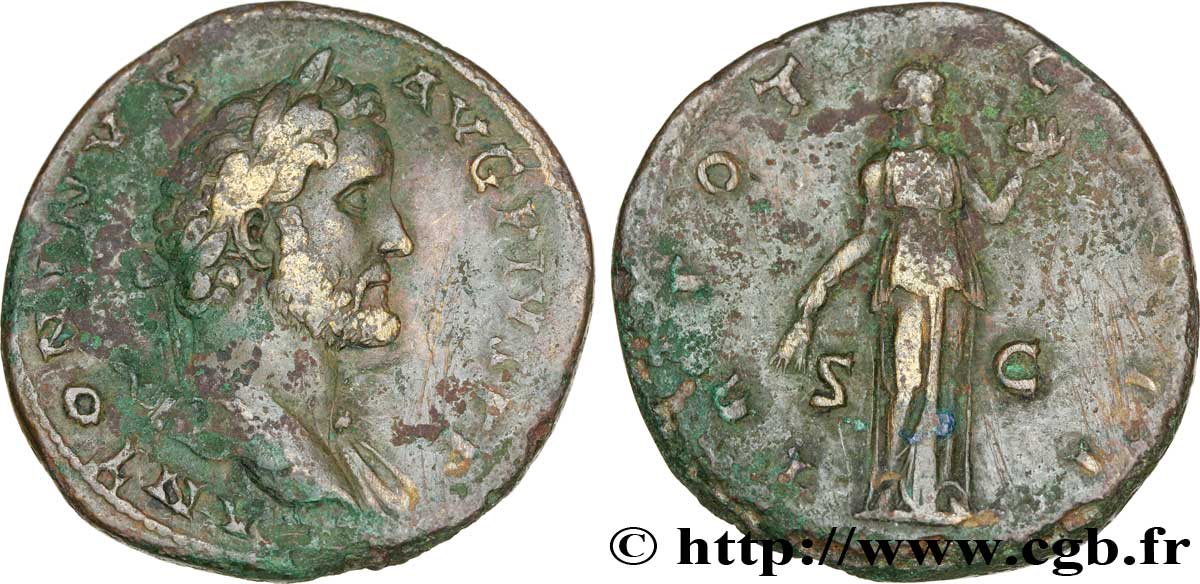 ANTONIN LE PIEUX Sesterce TB+