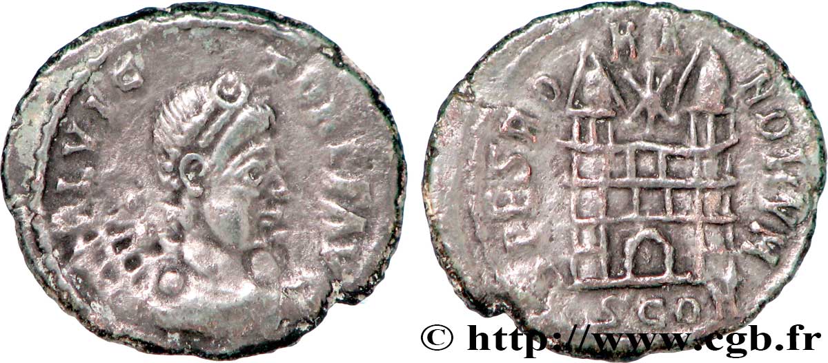 FLAVIUS VICTOR Nummus, (PB, Æ 4) AU