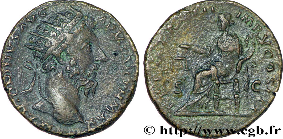 MARCUS AURELIUS Dupondius SS/fSS