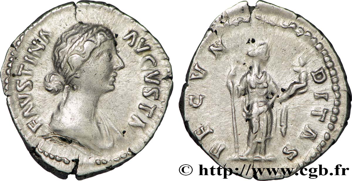 FAUSTINE JEUNE Denier TTB+/TTB