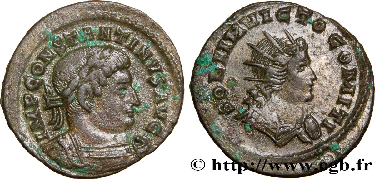 CONSTANTINE I THE GREAT Follis ou nummus AU/AU