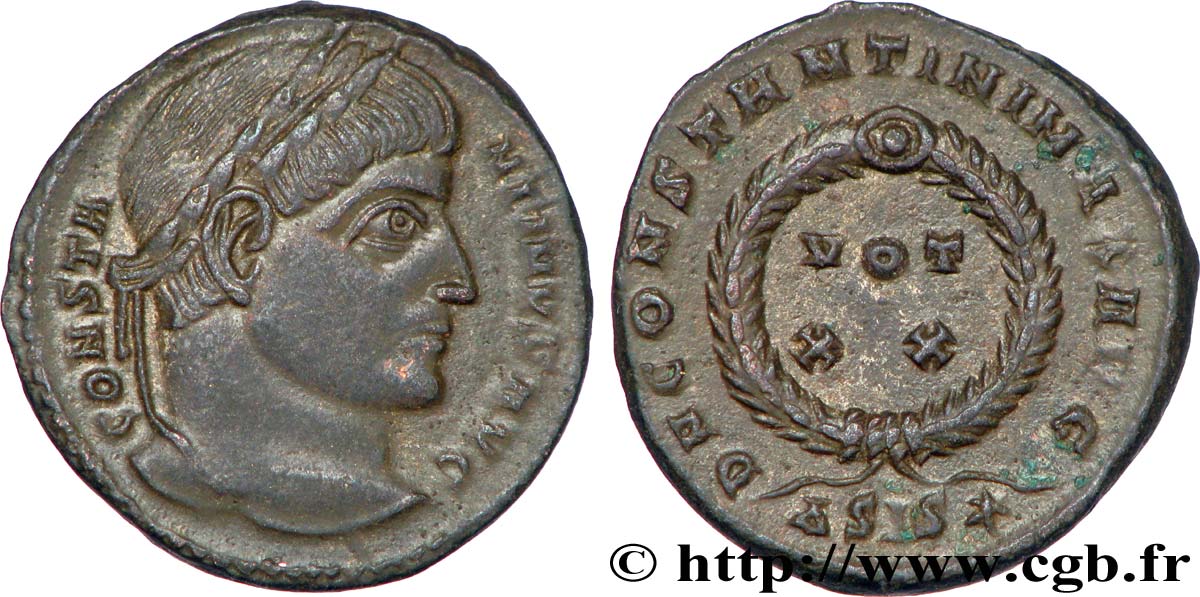 CONSTANTIN Ier LE GRAND Centenionalis ou nummus TTB+