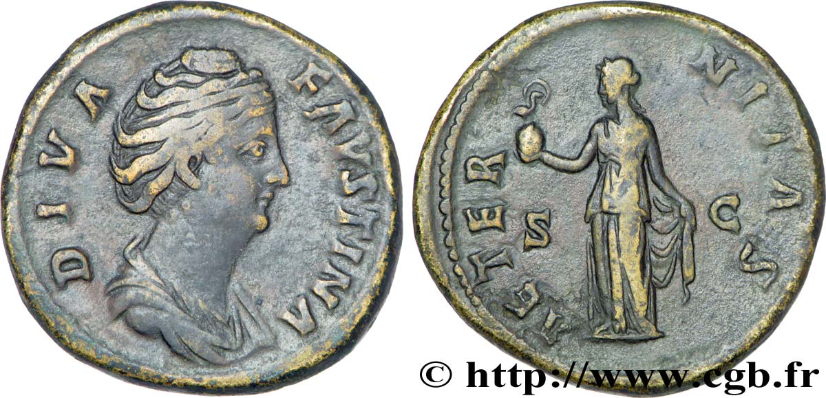 FAUSTINE MÈRE Sesterce TTB