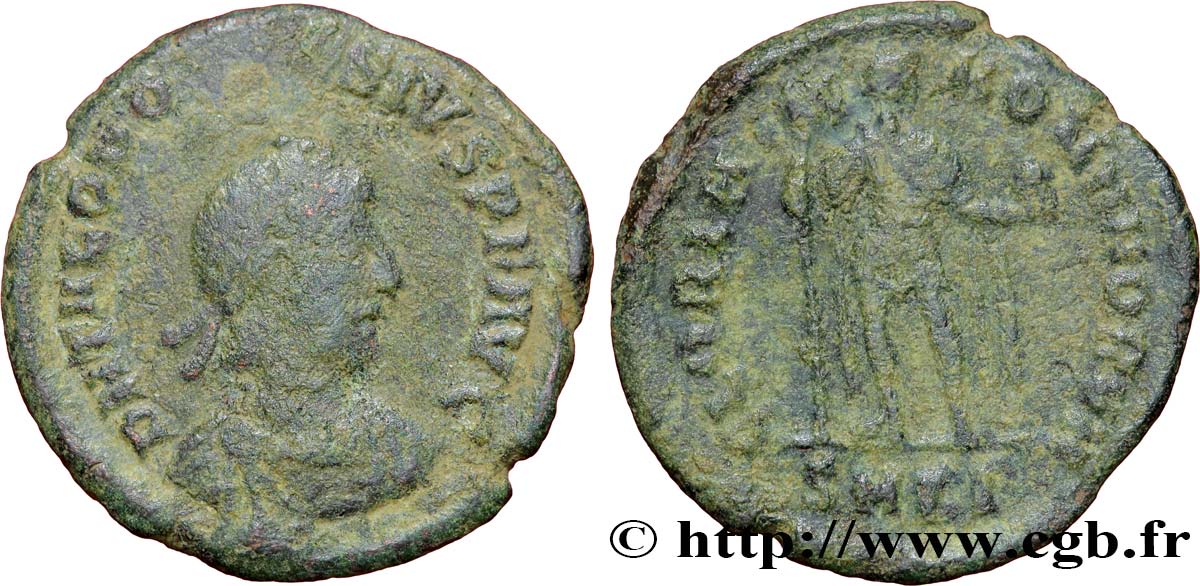 THEODOSIUS I Maiorina pecunia, (MB, Æ 2) fSS