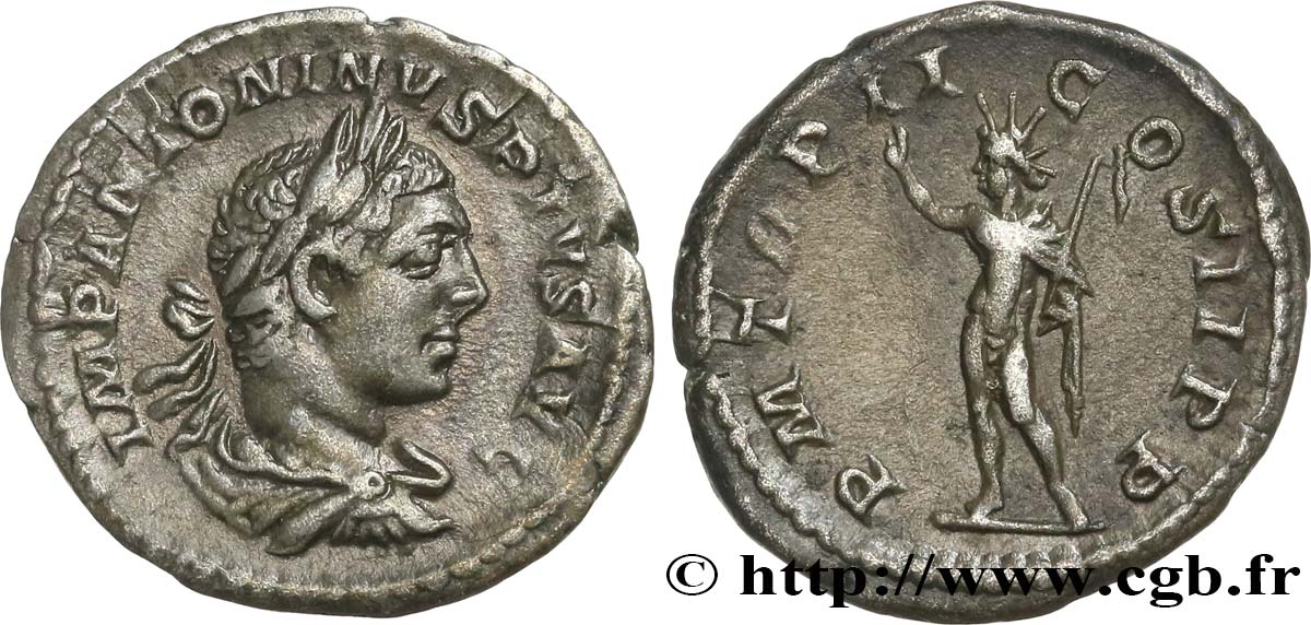 ELAGABALUS Denier XF