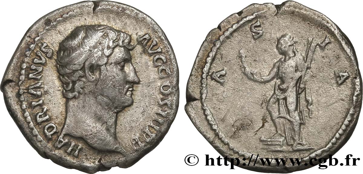 HADRIAN Denier XF