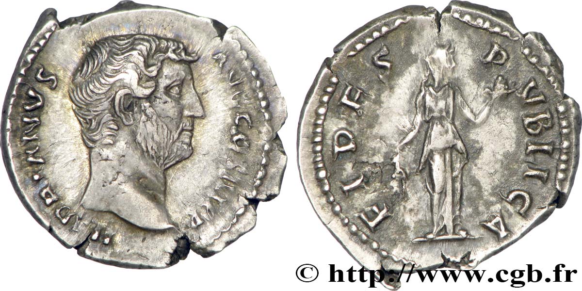 Fides publica on Hadrian's coin (Photo