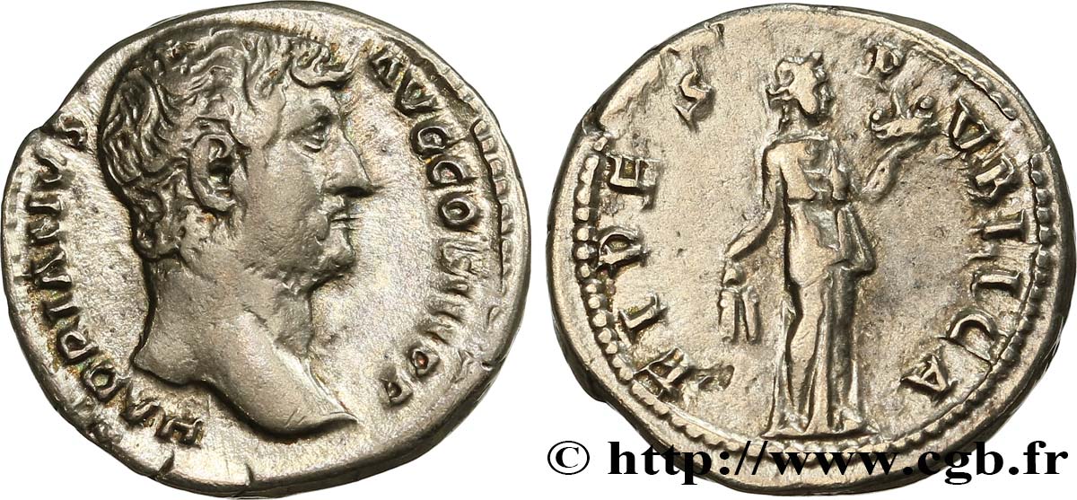 HADRIAN Denier XF