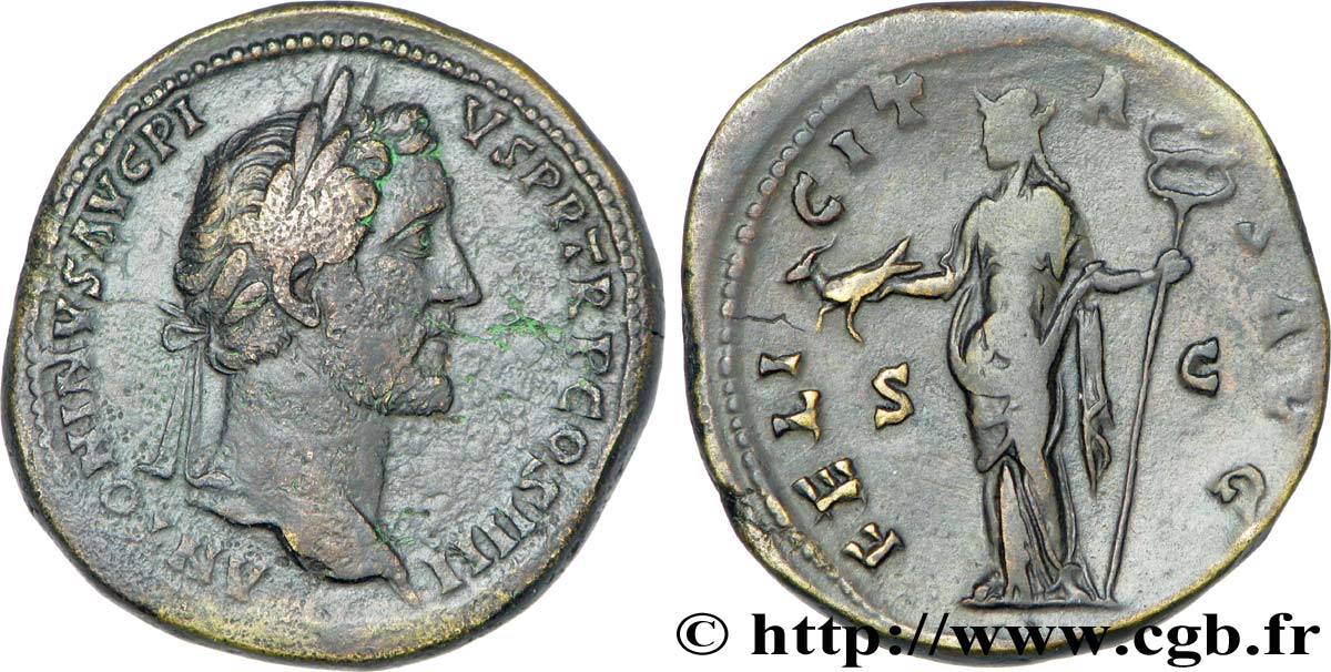 ANTONINUS PIUS Sesterce VF