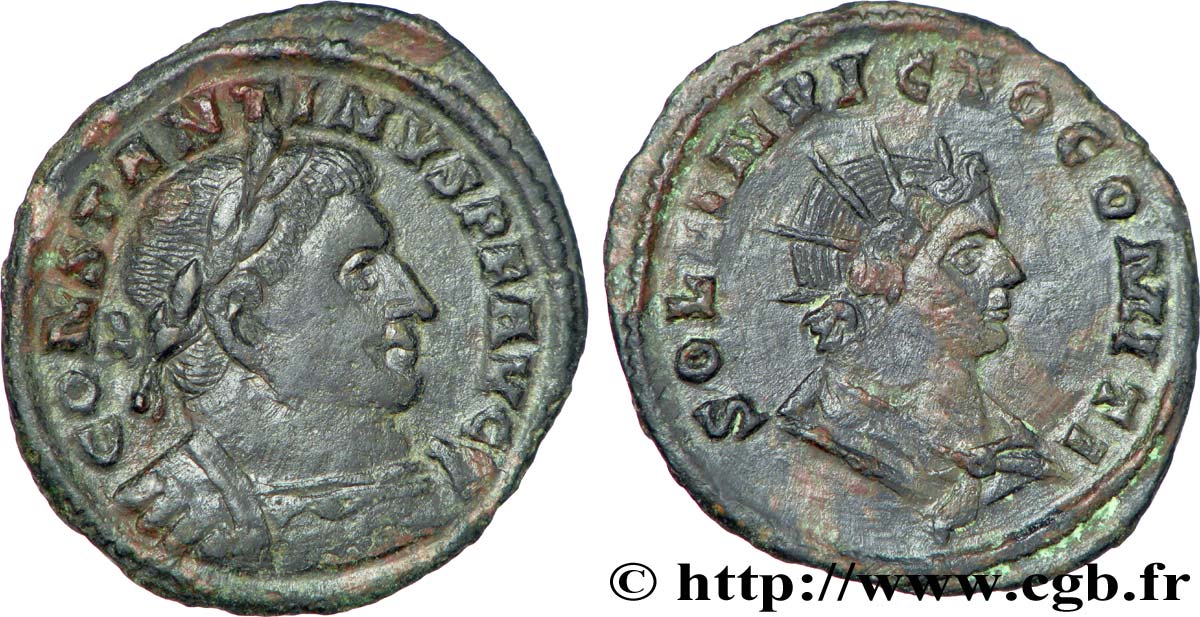 CONSTANTINO I EL MAGNO Follis ou nummus MBC+