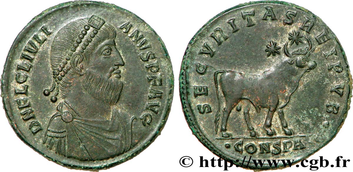 JULIAN II THE PHILOSOPHER Double maiorina, (GB, Æ 1) MS