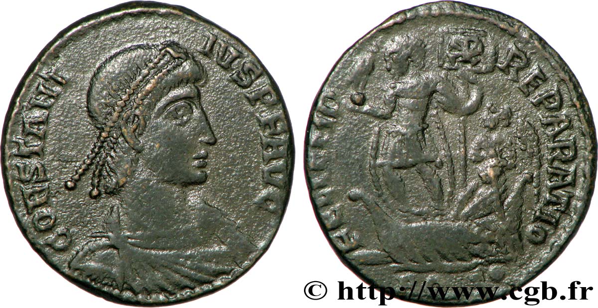 CONSTANTIUS II Maiorina, (MB, Æ 2) AU/XF