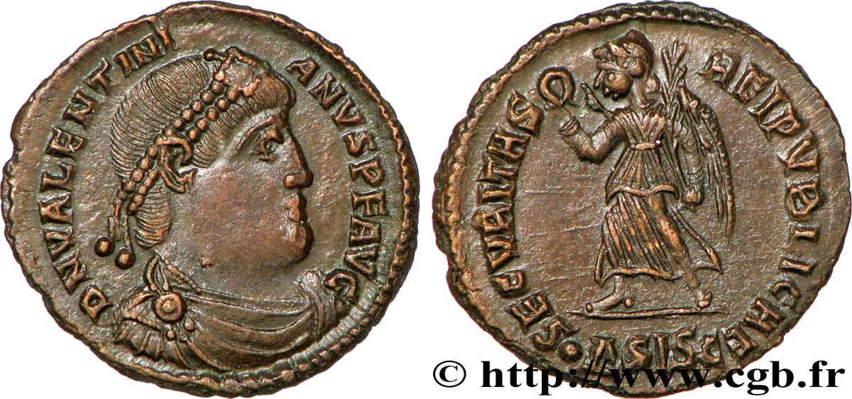 VALENTINIAN I Nummus, (PB, Æ 3) MS