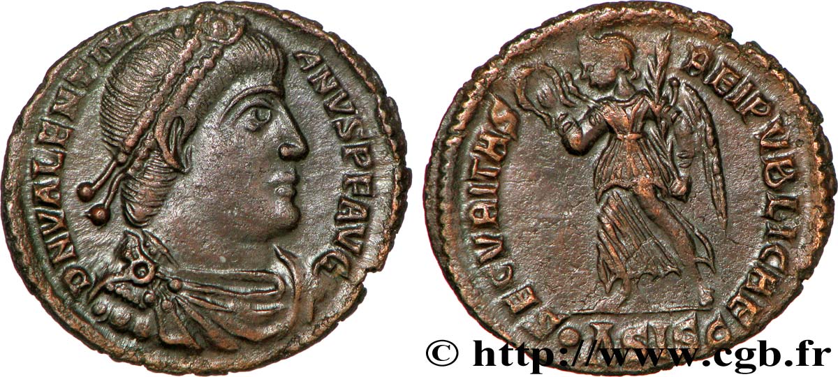 VALENTINIANO I Nummus, (PB, Æ 3) FDC