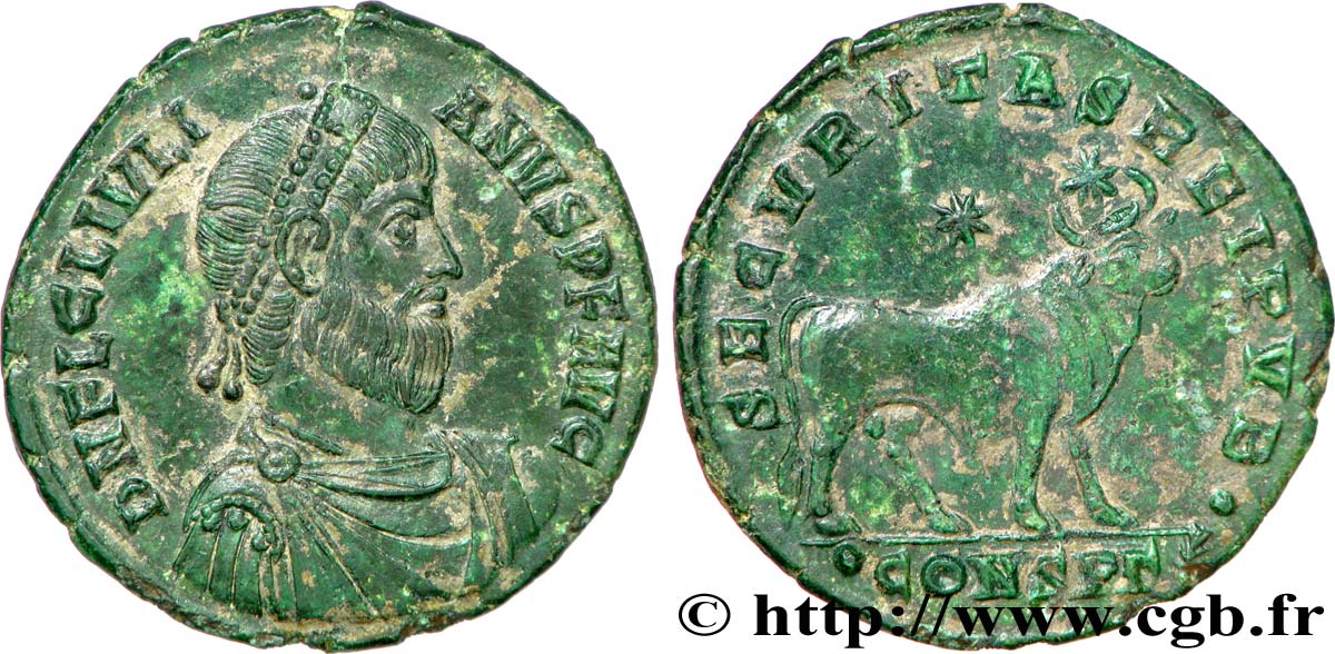 IULIANUS II DER PHILOSOPH Double maiorina, (GB, Æ 1) ST/VZ