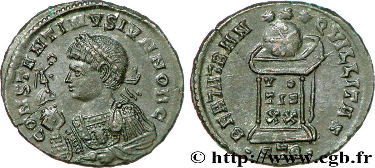 CONSTANTIN II Centenionalis ou nummus FDC