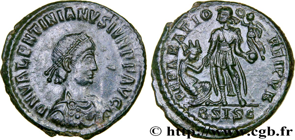VALENTINIANUS II Maiorina pecunia, (MB, Æ 2) VZ