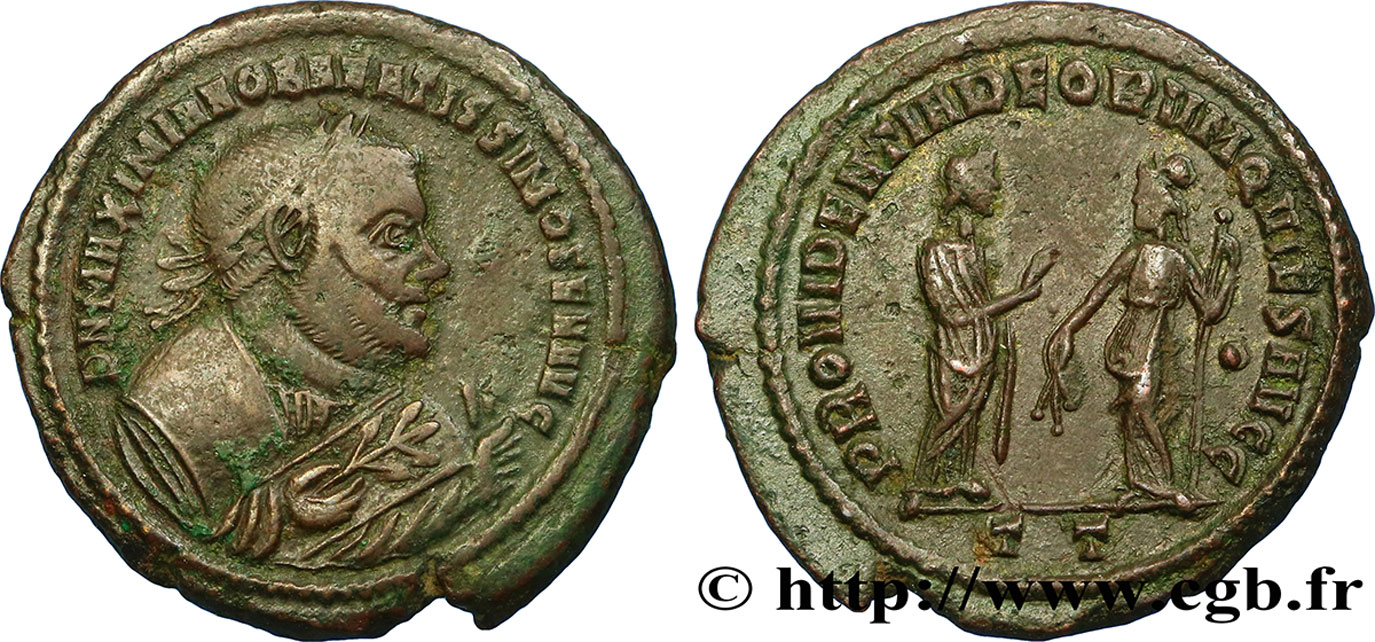 MAXIMIEN HERCULE Follis ou nummus TTB/TTB+