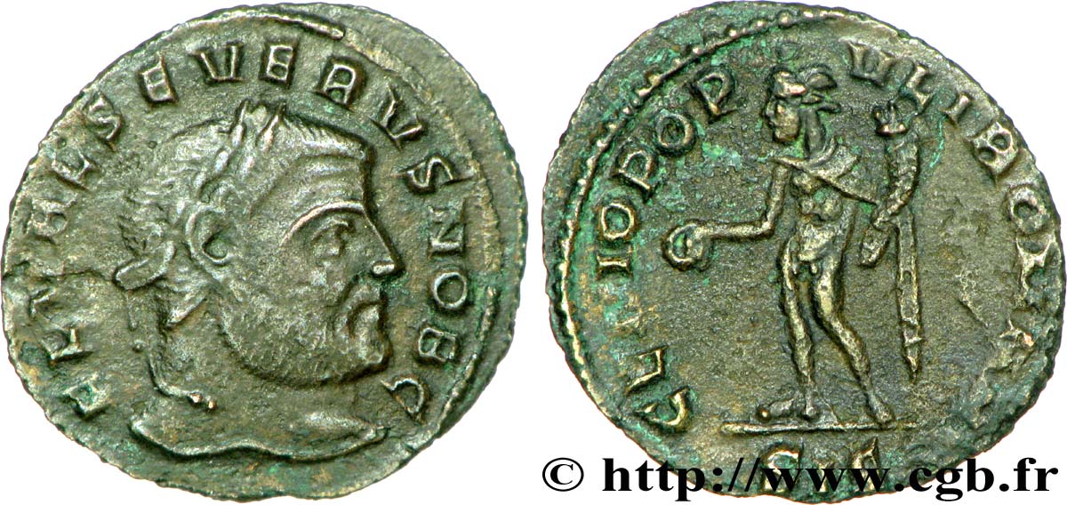 SEVERUS II Quart de follis ou quart de nummus AU