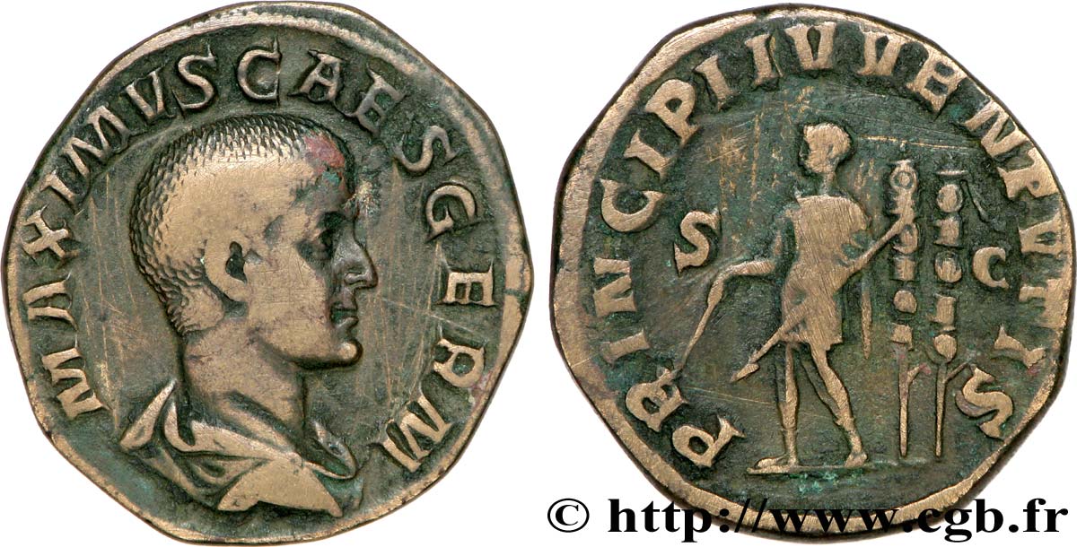 MAXIME CÉSAR Sesterce TB+