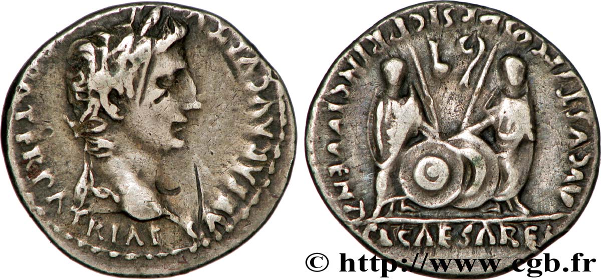 AUGUSTE, CAIUS et LUCIUS Denier TTB