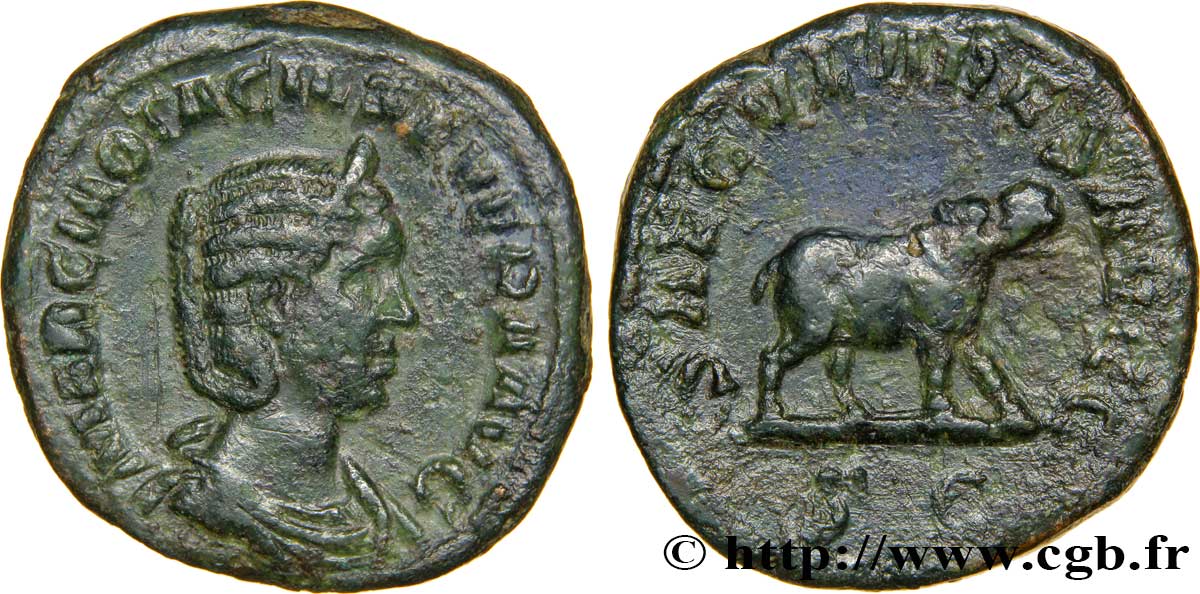 OTACILIA SEVERA Sesterce TTB